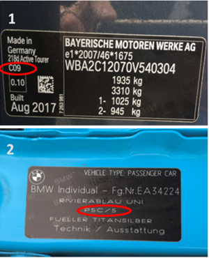Инструкция за намиране на кода на боята за BMW – изображение 2