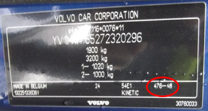 Инструкция за намиране на кода на боята за VOLVO – изображение 2